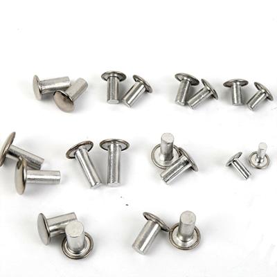 China Stainless Steel Manufactures Wholesale Flat Solid Aluminum Rivet Waterproof Custom Flat Head Solid Aluminum Rivet for sale