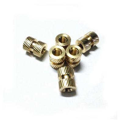 China China manufacturing m5 inserts mining brass knurling nut knurled inch copper nuts with collar for sale