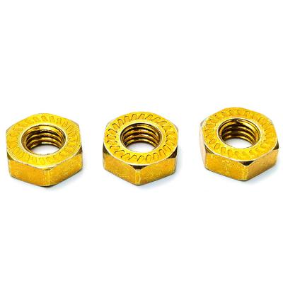 China Heavy Industry Medium-Strength Steel Hex Nuts Grade 5 Hex Embossed Non-Standard Tooth Nuts for sale