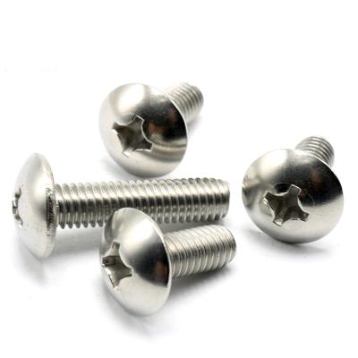 China Truss China Suppliers A2 A4 Stainless Steel Cross Recessed Mushroom Truss Head Machine Screws for sale