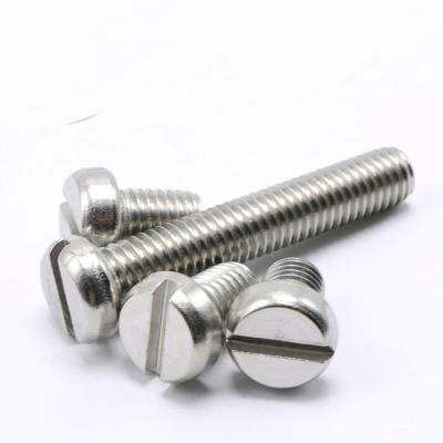 China DIN84 Pan Slotted Slotted Cylinder Head Screws Slotted Cylinder Head Screws Stainless Steel Low-Profile Thumb Screws for sale