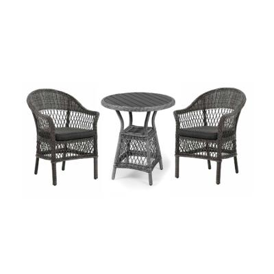 China Cavity Best Quality Leisure Weaving Cavity Weaving Outdoor Bistros Bar Rattan Wicker Chairs Table for sale