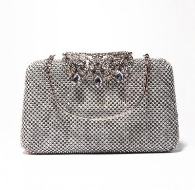 China 2021 Evening Wholesale Crystal Clutch Bags Crystal Clutch Bags Women's Purses and Handbags Women Cell Phone Silver Filter Frames for sale