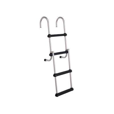 China Collapsible Ladders Comfortable Steps Removable Pontoon Boat Folding Ladder for sale