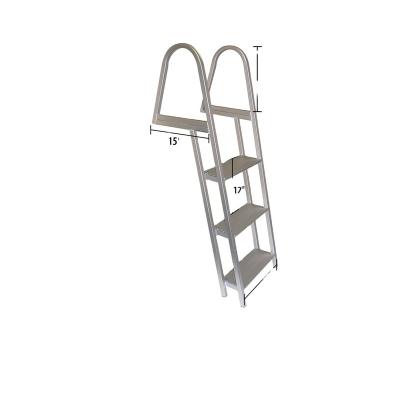 China Insulation Ladders 3 Steps Removable Lightweight Aluminum Boat Dock Ladders for sale