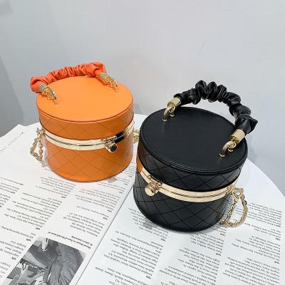 China Other Factory Women's 2021 Popular Small Case Handbag Fashion Round Handbags Shoulder Purses For Girls for sale