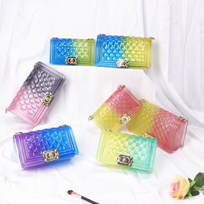 China NEW Fashion Wholesale Ladies Chains Candy Handbags LargeJelly Handbag For Women Purses for sale