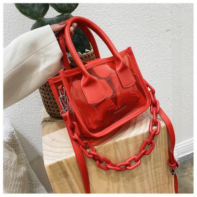 China Fashion NEW Fashion Ladies Transparent Tote Handbags Women Small Purses For Females Freeze Handbags for sale