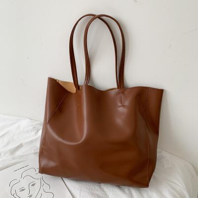 China 2021 Fashion Vegan Tote Handbags Lady Shoulder Handbag Women Leather Sling Bags Large Capacity Shopping Bags for sale