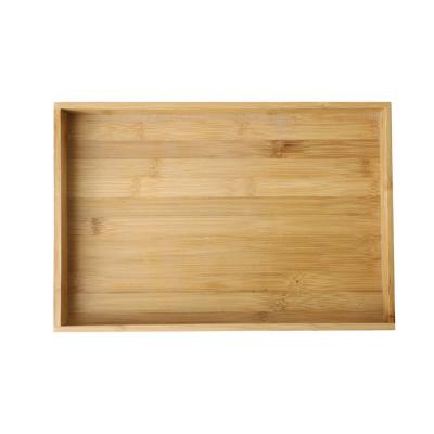 China For Kitchen or Table Eco-Friendly Woven Bamboo Serving Trays Cheap Wholesale Natural Bamboo Wood Tray for sale