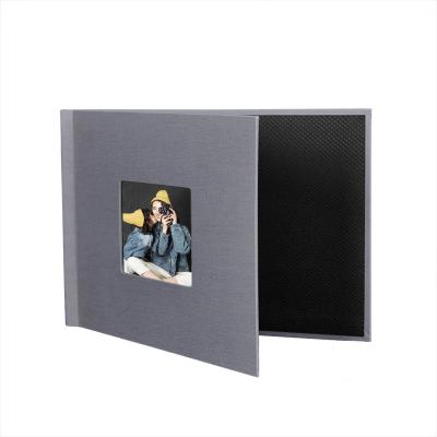 China Factory Customized Direct Selling Leather / Canvas A4 Cloth Photo Album Book Cover With Clamp for sale