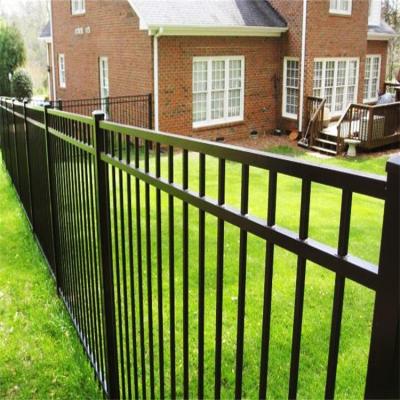 China Steel Fence Easily Assembled Classic 3 Rail Metal Panels Top Garden Picket Fence Panel ISO9001 Wholesale for sale