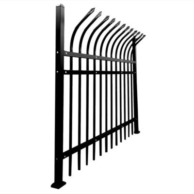 China Wholesale Popular Bent Top Security Anti Mounted Security Easily Assembled Steel Fence For Residential for sale