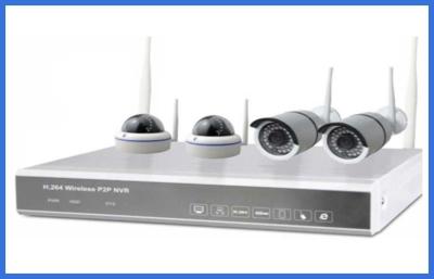 Cina 1/4 Indoor And Outdoor Cameras Realtime 1.3mp 4ch Wireless IP Kits High Resolution in vendita