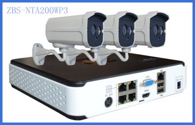 China 3 PCS 1080P POE IPS Camera NVR CCTV Camera Kits , wireless security camera kits for sale