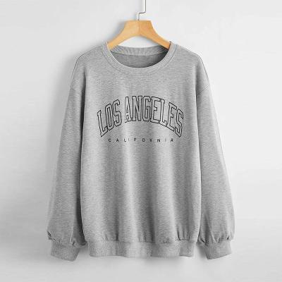 China Anti-wrinkle New Arrivals Casual Round Neck Letter Graphic Women's Pullover Hoodies for sale