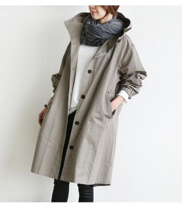 China News Autumn Design Long Coat Women Anti-wrinkle Ditch Coat Womens Jackets Hooded Coat for sale