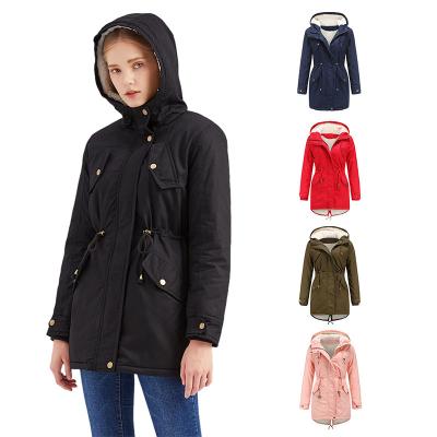 China Anti-Wrinkle Fashion Winter Coat Jackets Military Drawstring Coat Sports Jacket Long For Woman Nude Jacket for sale