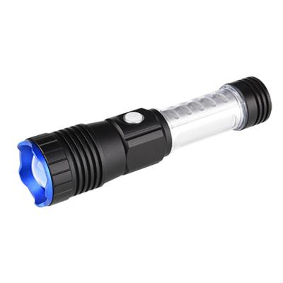 China Hot Selling Outdoor Tactical Portable Rechargeable Zoom Safety Torch Light Flashlight Camping Rotary Torch Flashlight Led Flashlight for sale