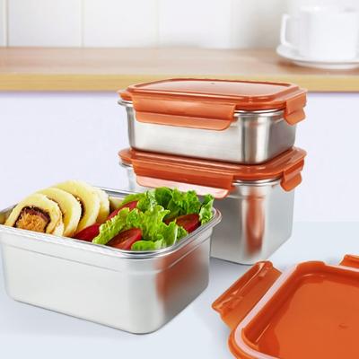 China High Quality Freshness Preservation Stainless Steel Food Kimchi Storage Container Tiffin Bento Pickle Lunch Box With Handle for sale