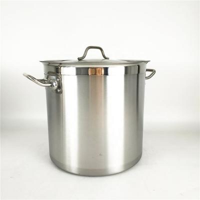 China High Quality Cookware 100L Soup Pot Double Eared Pot Sustainable Commercial Stainless Steel Stock Pot With Thicken Bottom for sale