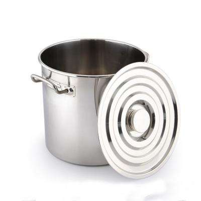 China Sustainable 20L Stainless Steel Insulated Water Bucket / Lift Pot With Lid With Ear for sale