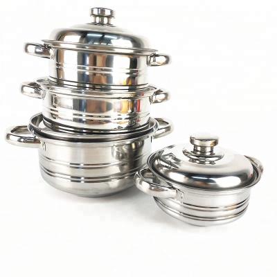 China Sustainable Promotion Mail Order Gift 6pcs/8pcs Kitchen Accessories Stainless Steel Cookware Set/Cooking Pot/Running Pot Set for sale