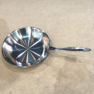 China High Quality Viable Frying Pan 2.2mm 18/8 Stainless Steel Induction Frying Pan for sale