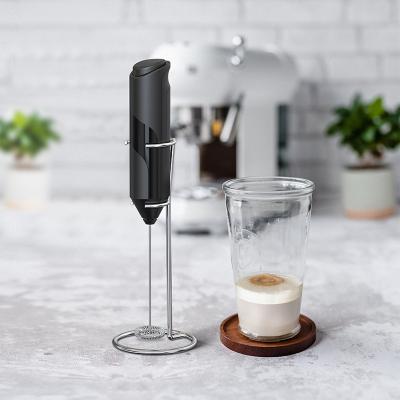 China Viable Electric Drinks Milk Frother Foamer Coffee Whisk Mini Whisk Battery Powered Portable Handheld Blender With Stand for sale