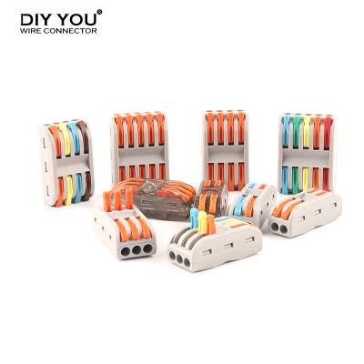 China Mini Type Wire Connector New Power Lighting Electrical Terminal Block Universal Small Compact 2 Serise Quick Connectors Can Be Spliced for sale