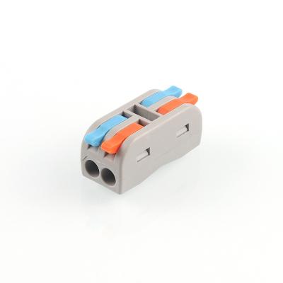 China Electrical Cable Mini Fast 2 Pin Wire Connector For Power Splitter Led Lighting Flattening TB Conector Wire With Colored Lever for sale