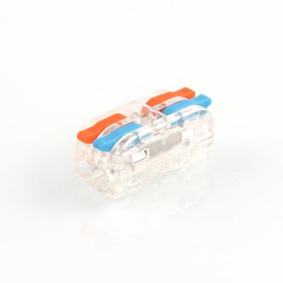 China Operate Cable Connectors Conductor Spring Splicing Mini 2-2M Wiring Connector Fast Flattening Universal Compact Terminal Block for sale