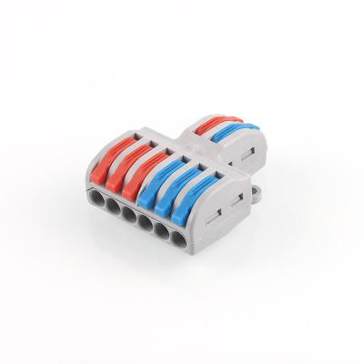 China New Type SPL-62 Mini Fast Wire Connector Universal Wiring Cable Connector Flattening Conductor Power Terminal Block With Lever for sale