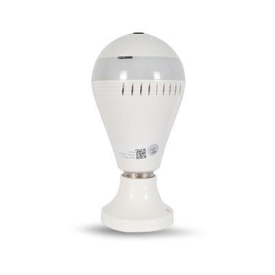 China Plastic case 360 ​​degree wireless IP night vision bulb light smart wifi camera remote control for sale