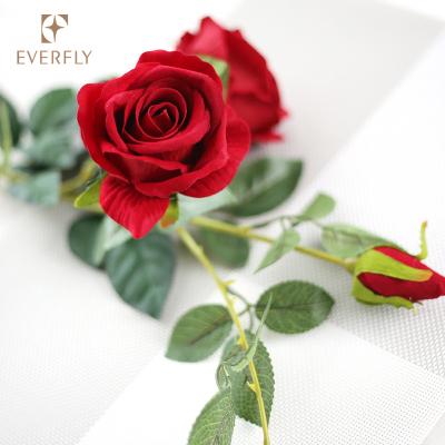 China Fashional Hot Selling And Wedding Rose Single Artificial Flower for sale