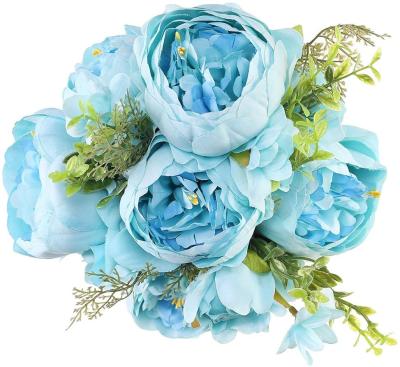 China DIY Gift Amazon Decoration Vintage Peony Artificial Flowers High Quality Home Wedding Silk Bouquet for sale