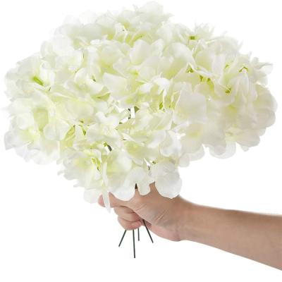 China DIY Gift Home Decoration Colorful Wedding Stem Artificial Silk Hydrangea Single Flowers for sale