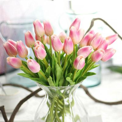 China Fashional Popular Real Tulip PU Artificial Flower Decorative Touch Flower For Home Decoration for sale