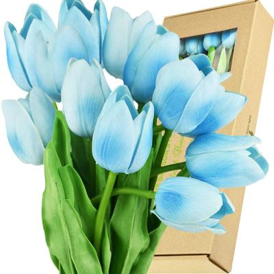 China Real Touch Tulip Bouquet Flowers For Home Silk Centerpiece Decoration DIY Gift Artificial Flower Wholesalers for sale