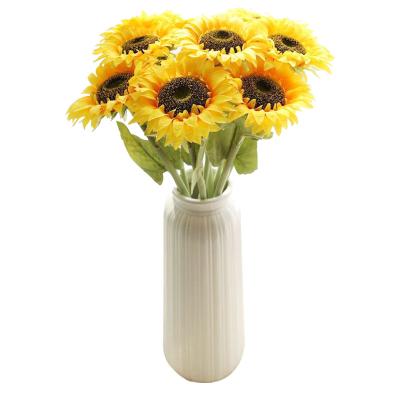 China 2021 Home Door Ideas New Product Indoor And Outdoor Decoration Artificial Sunflower Flower For Home Decor for sale