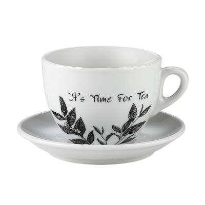 China Bulk Supply Fine Viable Porcelain Coffee Cup and Saucer Teacup Ceramic Saucer Set for sale