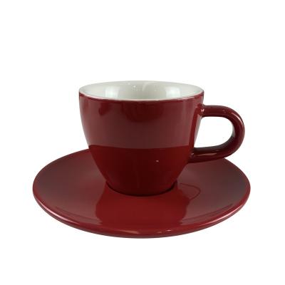 China Sustainable Custom Tea Cup And Saucer Wholesale Printing Cup And Saucer Set Ceramic for sale