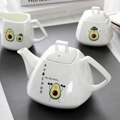 China Viable New Design Porcelain Marble Tea Sets Ceramic Coffee Set for sale