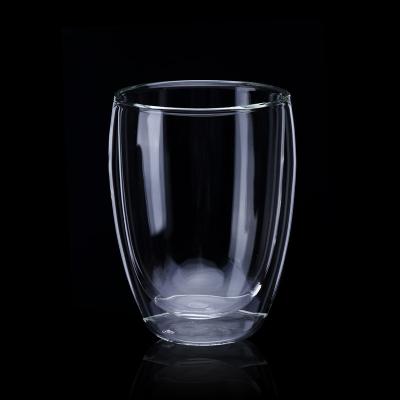 China Cute High Quality Double Wall Tea Cup High Borosilicate Glass Drink Mug for sale