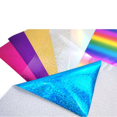 China Economic clothes custom design custom holographic glitter heat transfer htv foil for sale