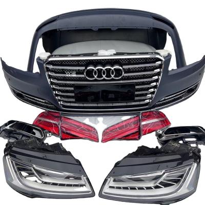 China Upgrade Facelift 2023 hot sale for Audi A8 body kit D4 bumper 11-14 years old upgrade new kit for sale