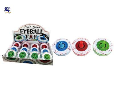 China Toy Spinning Game Top Eyeball Exhibition Plastic Wholesale Flashing Top Light Toys for sale