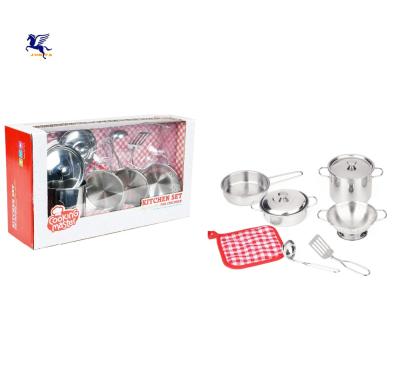 China Educational Toy Stainless Steel Children's Kitchen Play Set for sale