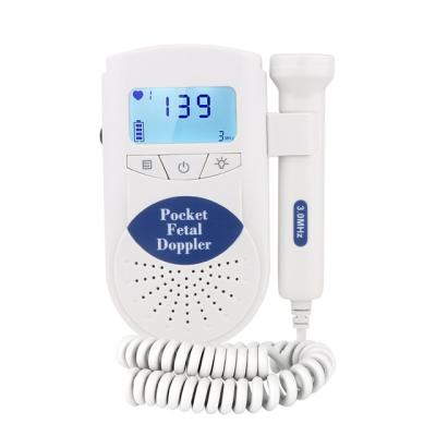 China Plastic Waterproof Medical Ultrasonic High Fidelity Sound Fetal Doppler For Baby Heart Rate Monitor for sale