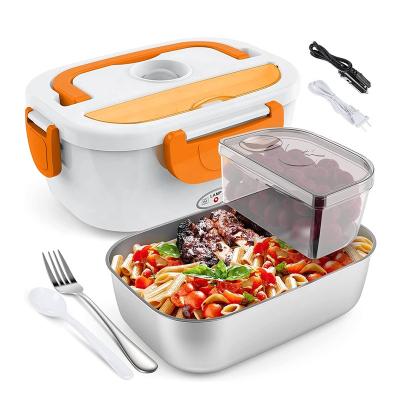 China Sustainable Plastic Portable Heater 110/220v Bento Electric Self Heating Lunch Box Tiffin Electric Food Lunch Box for sale